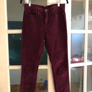 Burgundy Corduroy Jeans